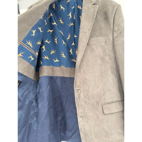 Lauren Ralph Lauren Gray Blazer Sport Coat Two Button Jacket Lining Menswear - Picture 7 of 8